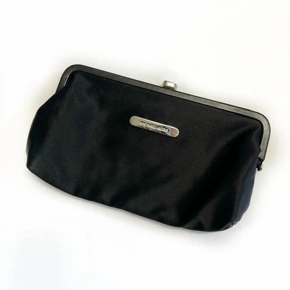 MICHAEL KORS black satin clutch - Picture 1 of 9